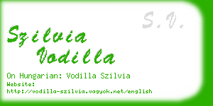 szilvia vodilla business card